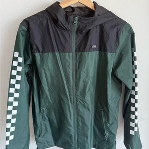 Vans Men's Two-Tone Windbreaker with Checkered Sleeves